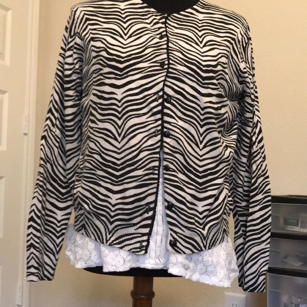 Super Playful Zebra Cardigan